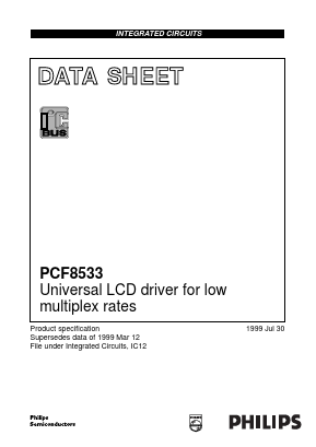 PCF8533 Datasheet PDF Philips Electronics