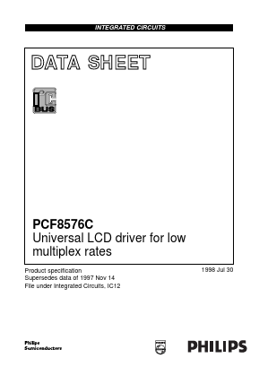PCF8576C Datasheet PDF Philips Electronics