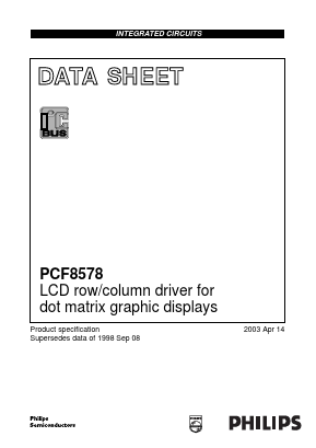 PCF8578U/2 Datasheet PDF Philips Electronics