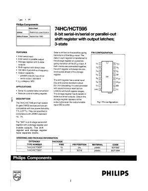 27HCT595P Datasheet PDF Philips Electronics