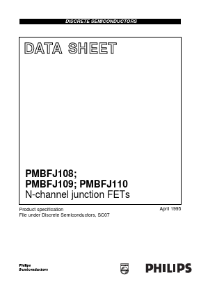 PMBFJ110 Datasheet PDF Philips Electronics