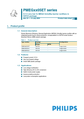 PMEG2005ET Datasheet PDF Philips Electronics