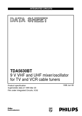 TDA5630BT Datasheet PDF Philips Electronics