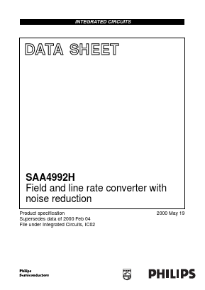 SAA4992H/V1 Datasheet PDF Philips Electronics