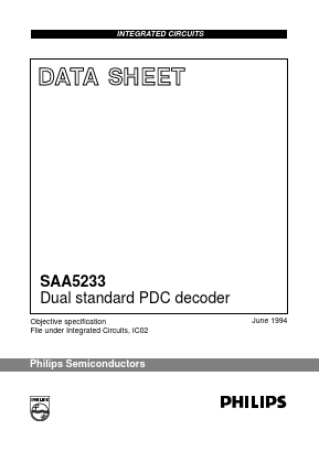 SAA5233P Datasheet PDF Philips Electronics
