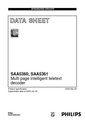 SAA5360HL Datasheet PDF Philips Electronics