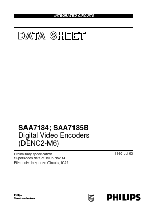 SAA7185B Datasheet PDF Philips Electronics