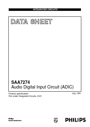 SAA7274 Datasheet PDF Philips Electronics