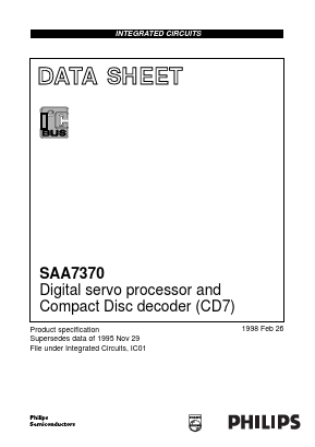 SAA7370 Datasheet PDF Philips Electronics