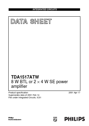 TDA1517ATW Datasheet PDF Philips Electronics
