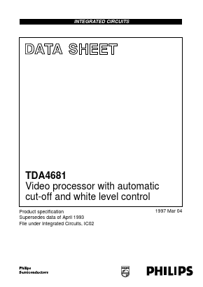 TDA4681WP Datasheet PDF Philips Electronics