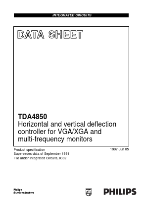 TDA4850/V1 Datasheet PDF Philips Electronics