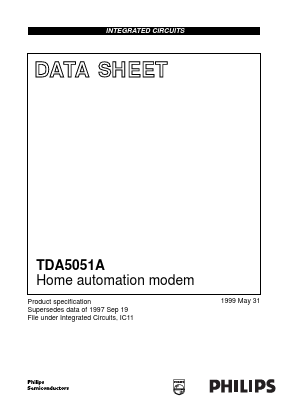 TDA5051A Datasheet PDF Philips Electronics