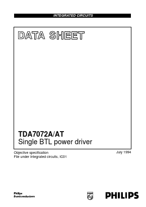 TDA7072A/N1 Datasheet PDF Philips Electronics
