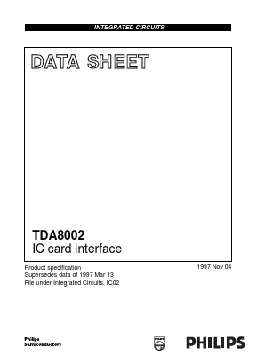 TDA8002 Datasheet PDF Philips Electronics