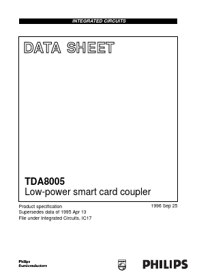 TDA8005G Datasheet PDF Philips Electronics