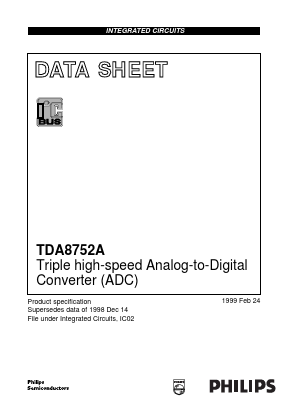 TDA8752AH/8 Datasheet PDF Philips Electronics