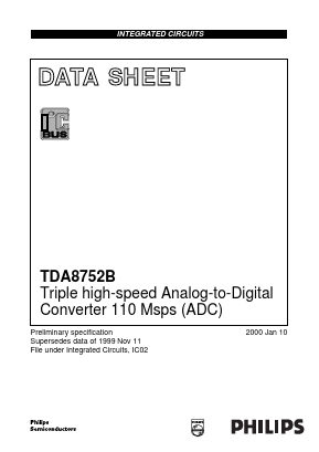 TDA8752BH/8/C5 Datasheet PDF Philips Electronics