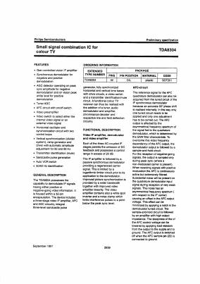 TDA8304 Datasheet PDF Philips Electronics