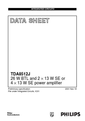 TDA8512 Datasheet PDF Philips Electronics