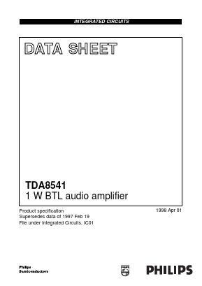 TDA8541T/N1/S30 Datasheet PDF Philips Electronics