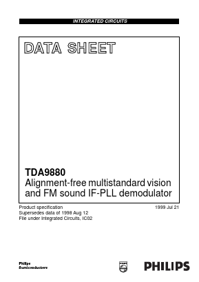 TDA9880T Datasheet PDF Philips Electronics