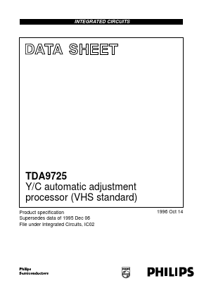 TDA9725 Datasheet PDF Philips Electronics
