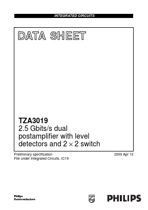 TZA3019CHT Datasheet PDF Philips Electronics