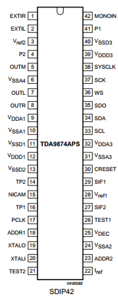 TDA9874A Datasheet PDF Philips Electronics