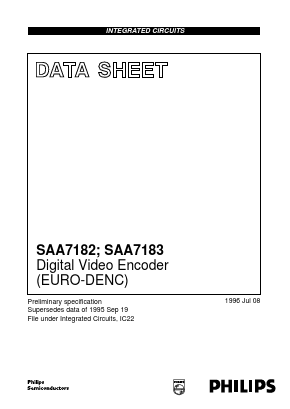 SAA7182 Datasheet PDF Philips Electronics