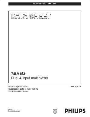 74LV153 Datasheet PDF Philips Electronics