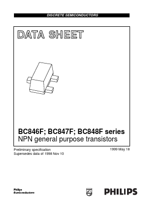 BC846F Datasheet PDF Philips Electronics