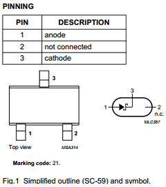 1PS59SB21,115 Datasheet PDF Philips Electronics