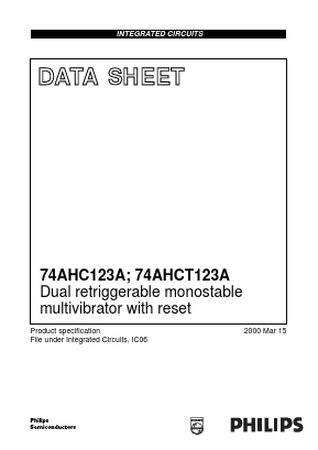74AHCT123A Datasheet PDF Philips Electronics