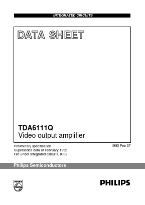TDA6111 Datasheet PDF Philips Electronics