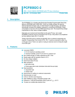 PCF8582C-2T Datasheet PDF Philips Electronics