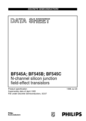 BF545A Datasheet PDF Philips Electronics