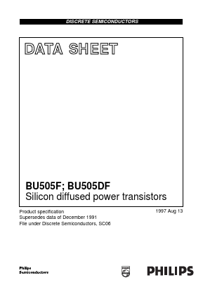 BU505DF Datasheet PDF Philips Electronics