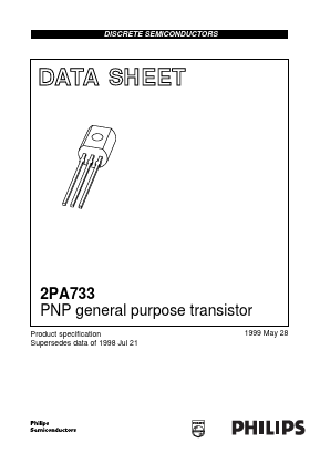 2PA733 Datasheet PDF Philips Electronics