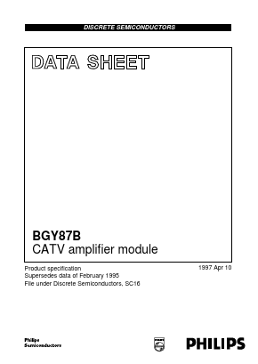 BGY87B Datasheet PDF Philips Electronics