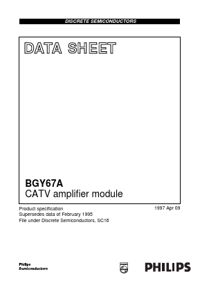 BGY67A/04 Datasheet PDF Philips Electronics