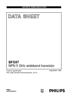 BFG97 Datasheet PDF Philips Electronics