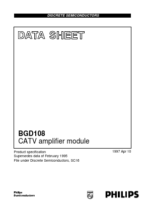 BGD108 Datasheet PDF Philips Electronics