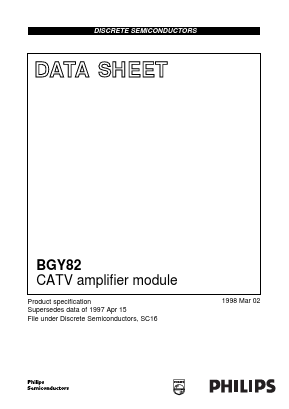 BGY82 Datasheet PDF Philips Electronics