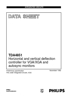 TDA4851 Datasheet PDF Philips Electronics