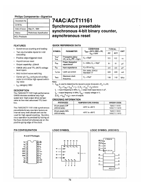 74AC11161 Datasheet PDF Philips Electronics