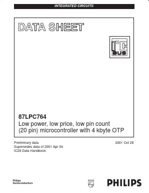 S87LPC764BN Datasheet PDF Philips Electronics