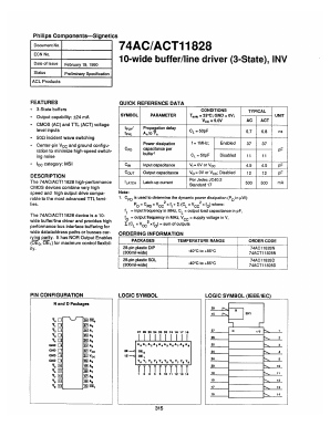74AC11828N Datasheet PDF Philips Electronics