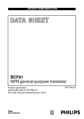 BCF81 Datasheet PDF Philips Electronics