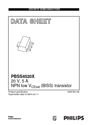 PBSS4520X Datasheet PDF Philips Electronics